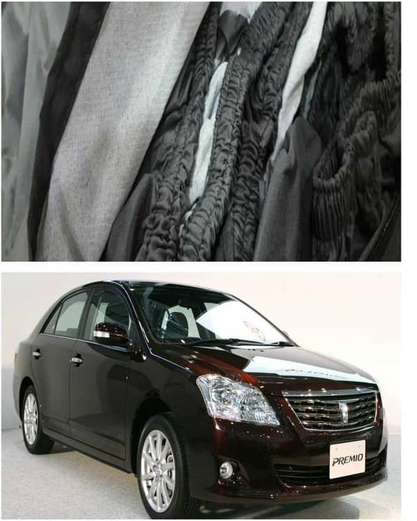Imported Tafeeta White Fuzzing Top Cover for Toyota Premio - 100% Water and Dew Resistant