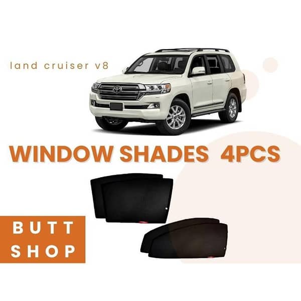 2022 TOYTOTA LAND CRUISER V8 Black Sun Shades and Window Curtains - Set of 4