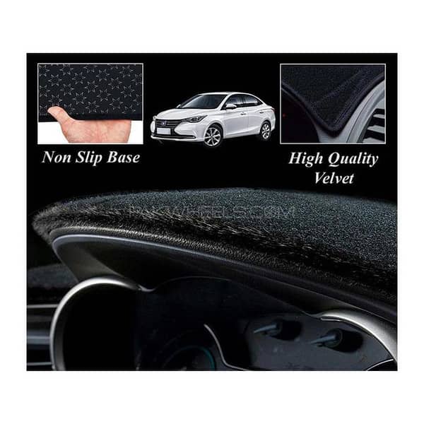 Dashboard Mat for CHANGAN ALSVIN - Black Velvet Cover