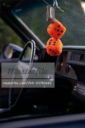 2pcs/set Creative Car Hanging Accessories Styling Pair Multicolor Fuzzy Plush Dice Rear Mirror Hangers Vintage Car Decoration orange