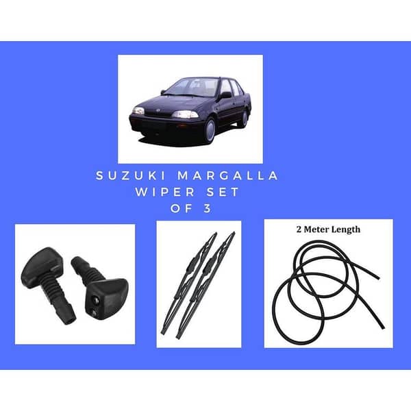 SUZUKI MARGALLA WIPER SET OF 3 ,WIPER NOZZLE ,WIPER PIPE & WIPER BLADE SET