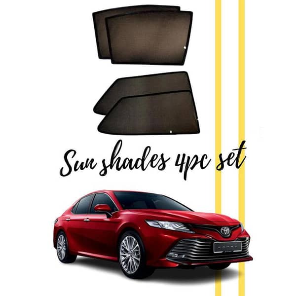 TOYOTA NEW CAMRY WINDOW CURTAIN/ Sun shades / Side Curtains BLACK 4PC SET