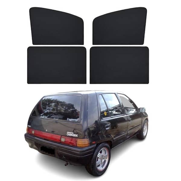 Daihatsu Charade 88 Black Window Shade Set - 4 Pieces