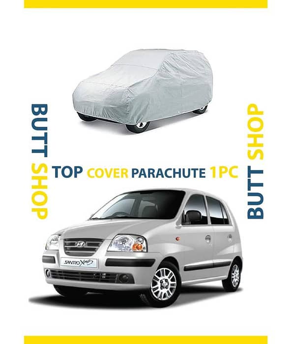 HYUNDAI SANTRO Car Body Cover, 1PC Parachute Material, Grey, Waterproof with Elastic Bottom
