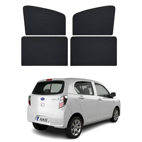 2012 Subaru Pleo 4-Piece Black Window Shades for Sun Protection