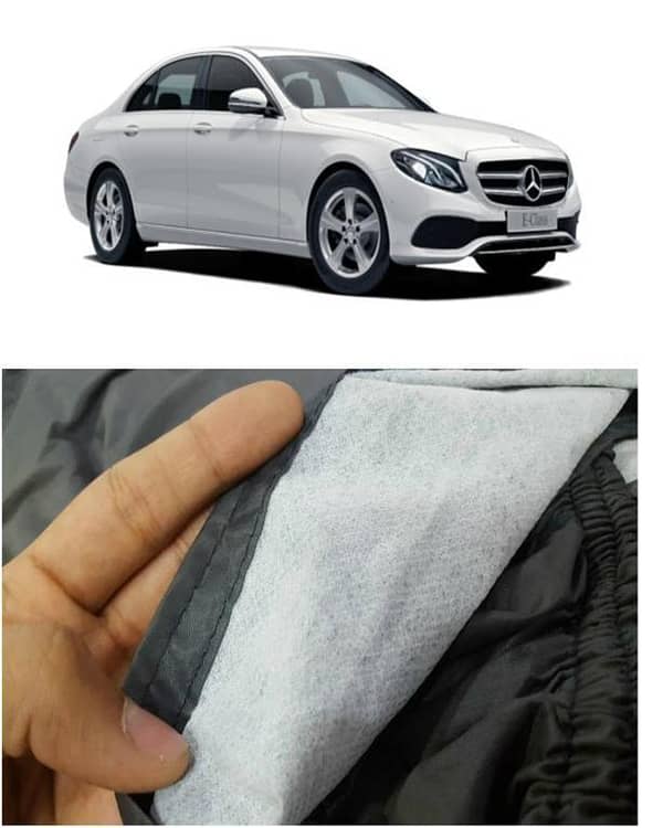 Imported Tafeeta White Fuzzing Top Cover for Mercedes Benz E220 - 100% Water and Dew Resistant