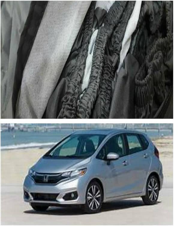 HONDA FIT TAFEETA WHITE TOP COVER - 100% WATER AND DEW PROOF