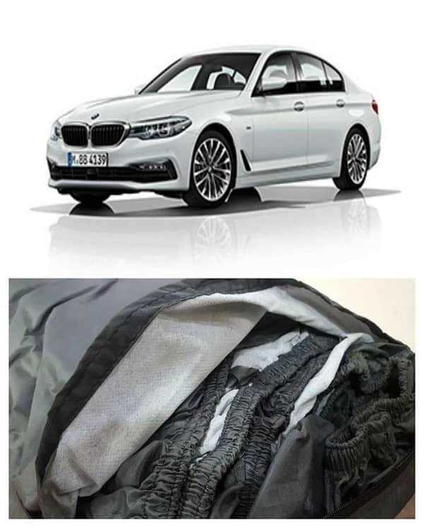 BMW 5 SERIES TOP COVER IMPORTED TAFEETA WHITE FUZZING 100% WATER AND DEW PROOF