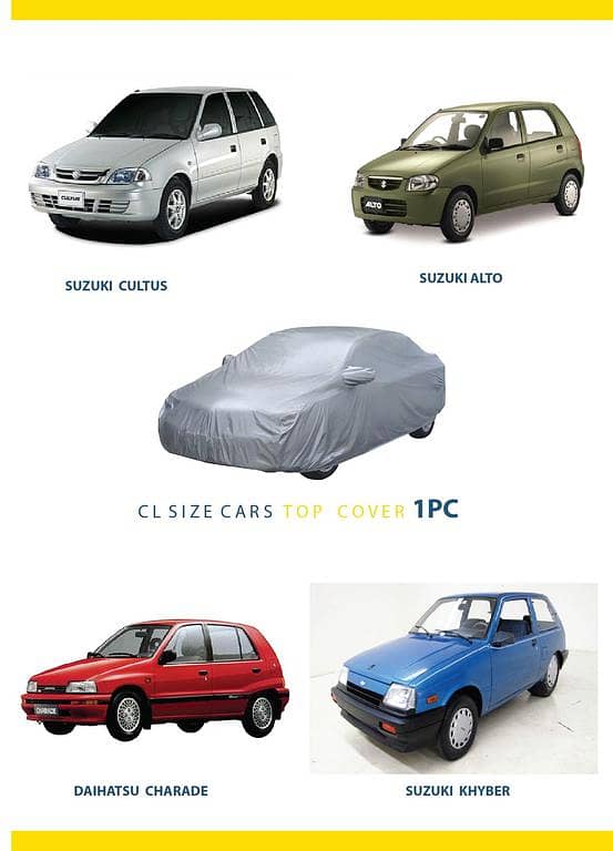 Universal Car Top Cover by Parachute - Select Your Vehicle - Multicolor Options Available