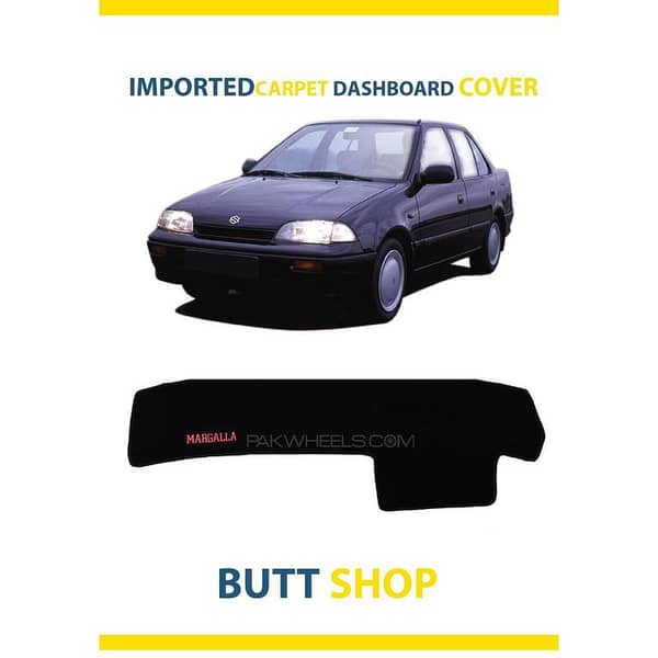 Black Dashboard Cover for Suzuki Margalla - Imported Carpet, 1 Piece