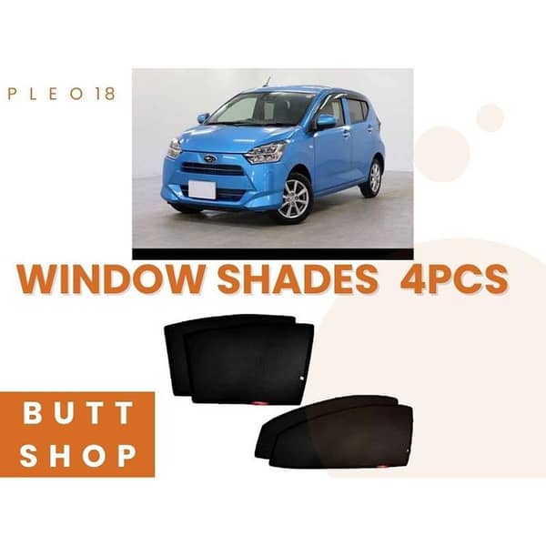 2018 Subaru Pleo Black Sun Shades, Window Curtains, and Blinds - Set of 4