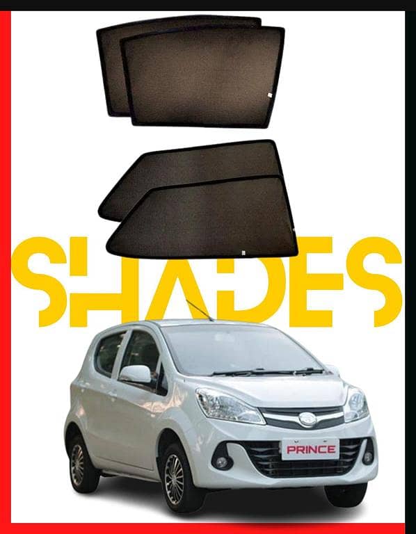 Prince Pearl High Quality Sun Shade with 4Pcs - Black