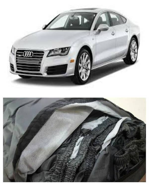 Imported Tafetta White Top Cover for AUDI A7 - 100% Water and Dew Resistant