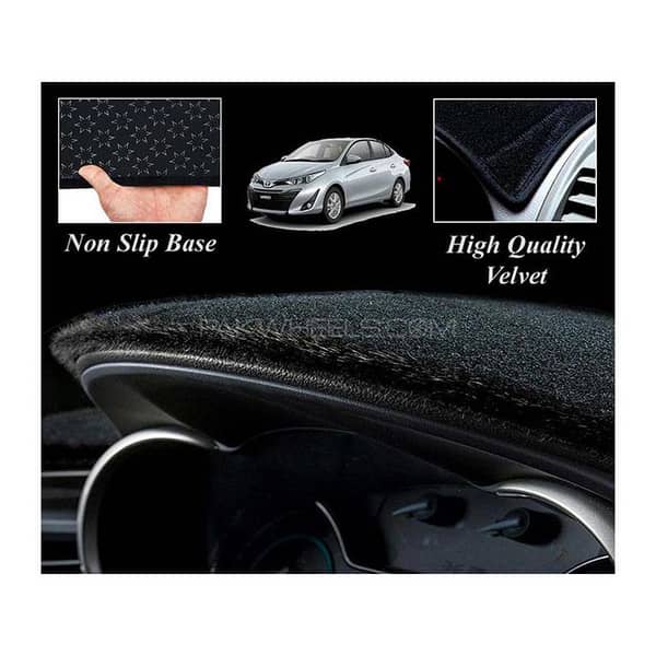 Black Velvet Dashboard Cover for Toyota Yaris