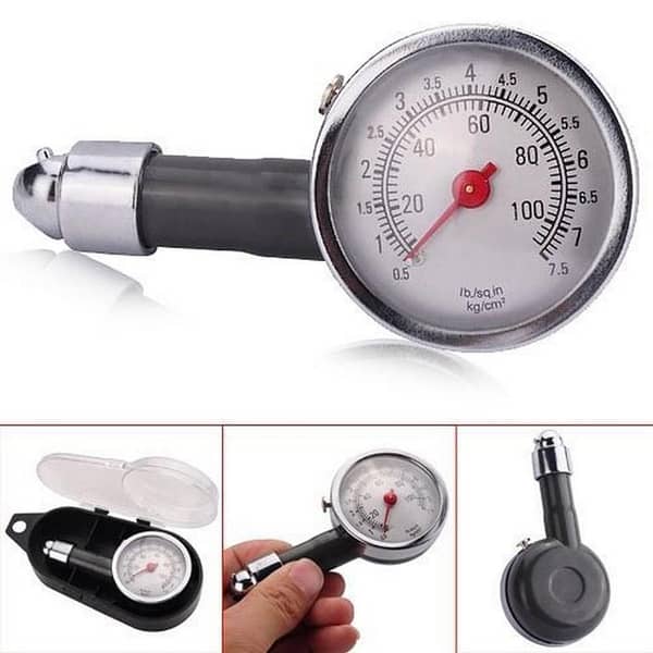 Tyre Air Pressure Dial Guage for Car, Bike