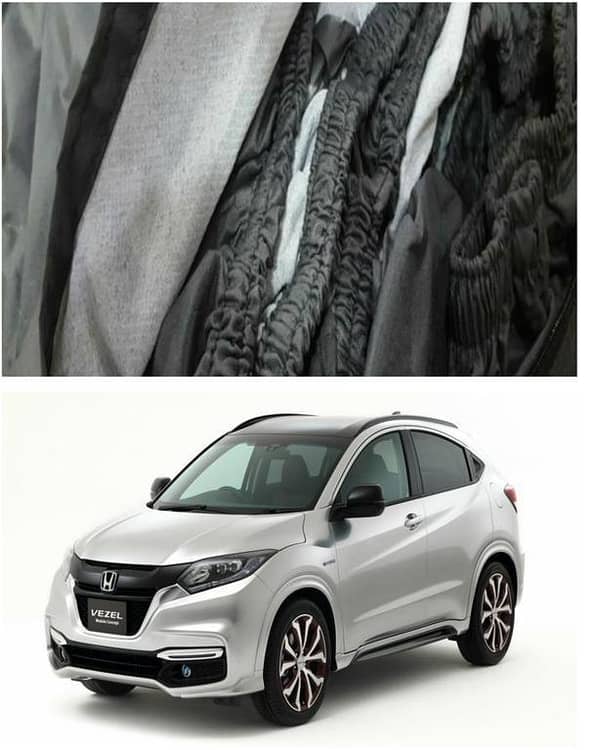 Imported Tafeeta White Fuzzing Top Cover for HONDA VEZEL - 100% Water and Dew Resistant