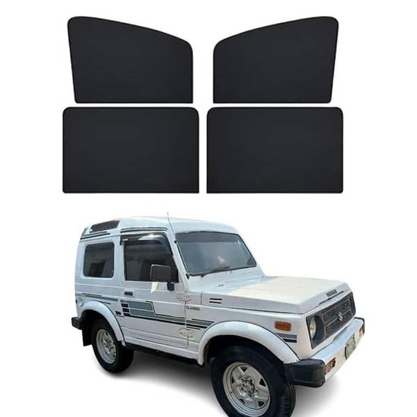 4-Piece Black Window Shades for Suzuki Potohar