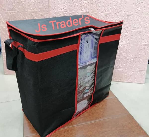 Portable Non-Woven Storage Bag for Clothes, Pillows, Blankets, and Bedding - Folding Closet Organizer