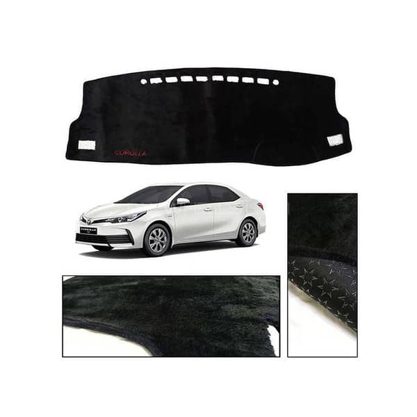 Black Velvet Dashboard Cover for 2014-2021 Toyota Corolla