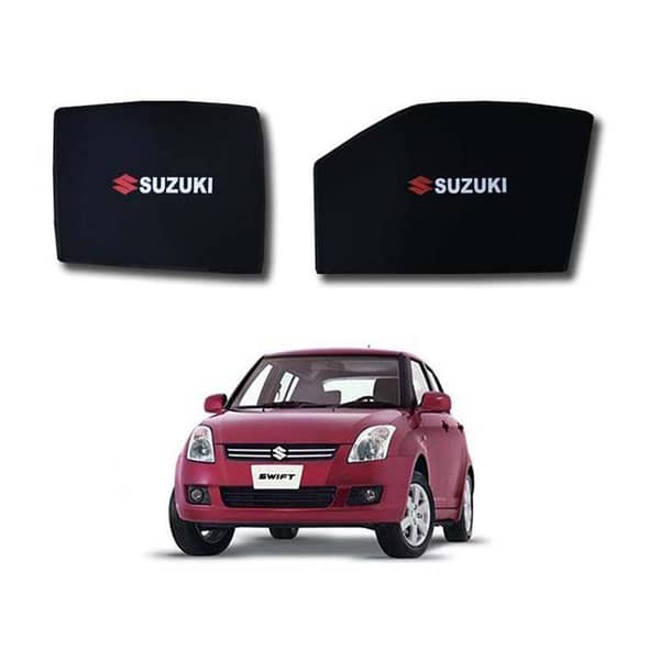 SUZUKI SWIFT 4PCS DARK BLACK SUN SHADES, WINDOW CURTAINS, AND BLINDS