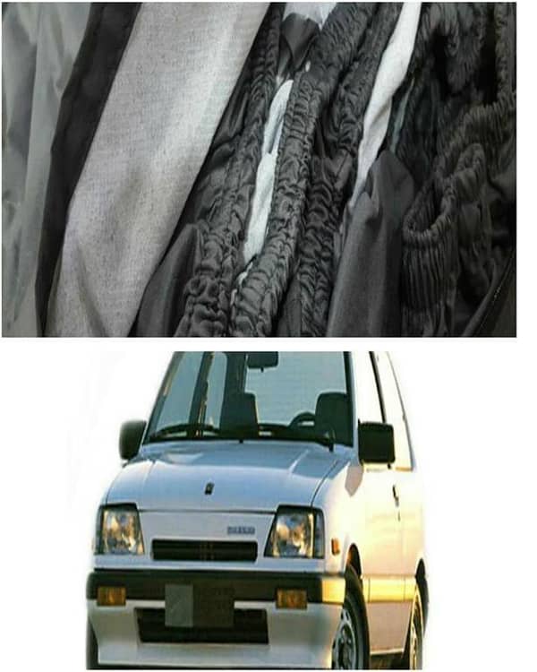 Imported Tafeeta White Fuzzing Top Cover for SUZUKI KHYBER - 100% Water and Dew Resistant