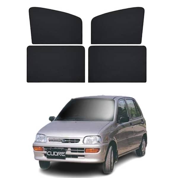 4-Piece Black Window Shades for Daihatsu Coure