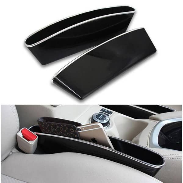 2PCS Car Seat Catcher Storage Organizer Magic Box Seat Side Gap Filler Pocket For Wallet, Phones, Car Interior Accessories