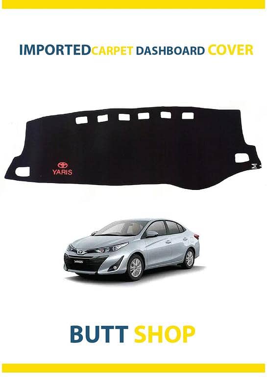 TOYOTA YARIS Black Dashboard Cover/Carpet - Imported, 1 Piece
