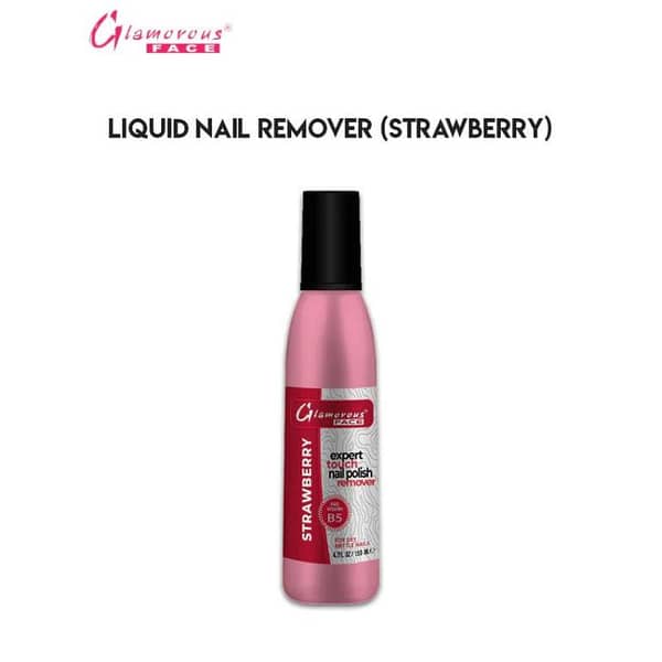 GLAMOROUS FACE Expert Touch Liquid Nail Polish Remover 150ml - Strawberry Scent