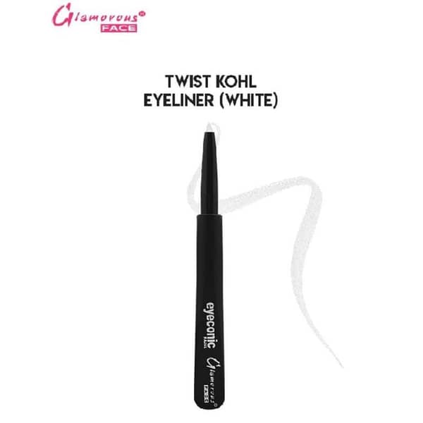 Glamorous Face Kohl Eyeliner Pencil - Twist-Up Design in White