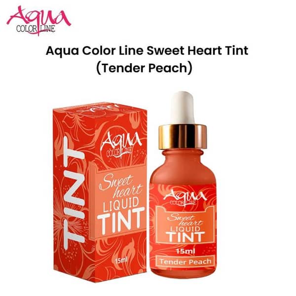 Aqua Color Line Sweet Heart Tint in Tender Peach for Lips and Cheeks