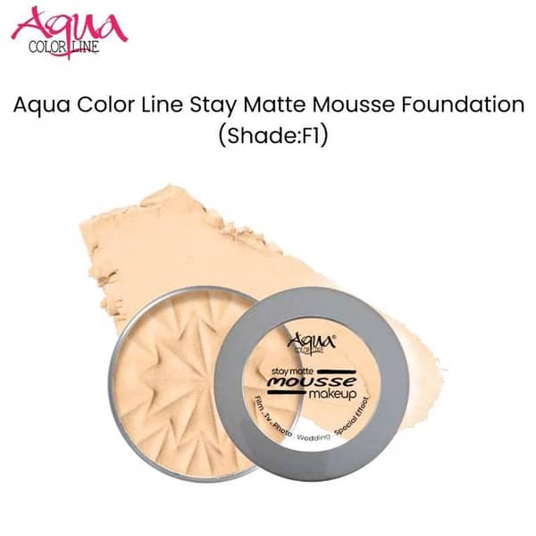 Aqua Color Line Stay Matte Mousse Foundation in Shade F1