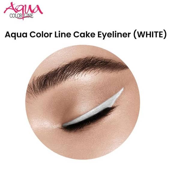 Aqua Color Line Cake Eyeliner in White