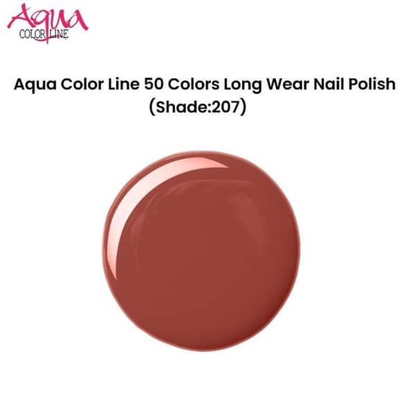 Aqua Color Line 50 Colors Long Wear Nail Polish (Shade:207)