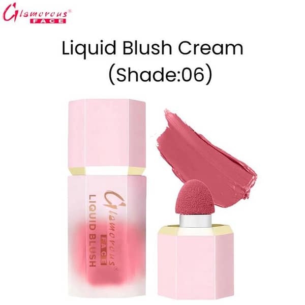 Glamorous Face Liquid Blush Cream - Shade 06 for a Natural Flush
