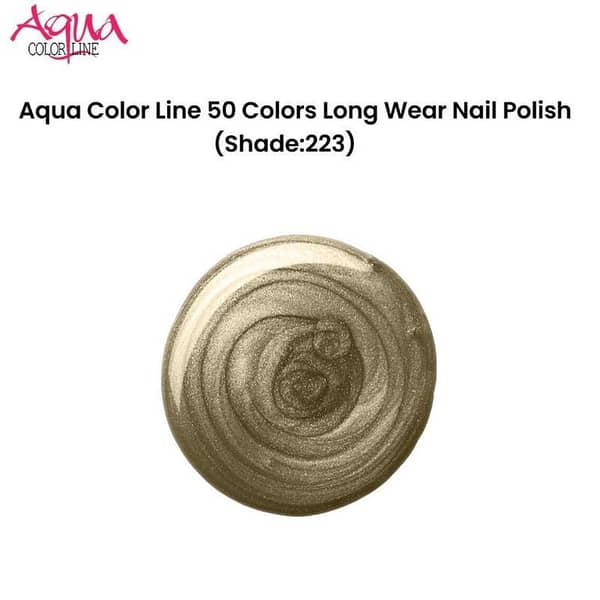 Aqua Color Line Long Wear Nail Polish - 50 Colors Available (Shade: 223)