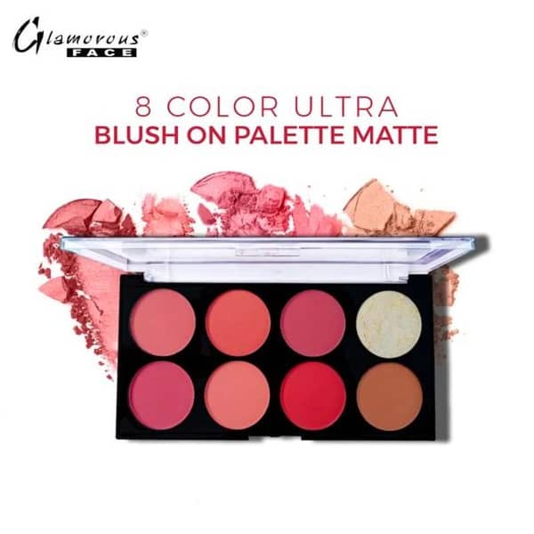 Glamorous Face 8 Color Ultra Blush on Palette (SHADE 01)