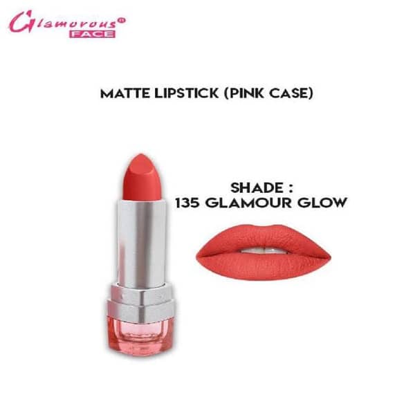 Glamour Glow Matte Lipstick with Vitamin E and Aloe Vera Extracts - Shade 135