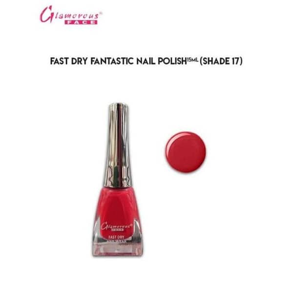 Glamorous Face Fast Dry Nail Polish - Shade 17 for Quick-Dry and Vibrant Color