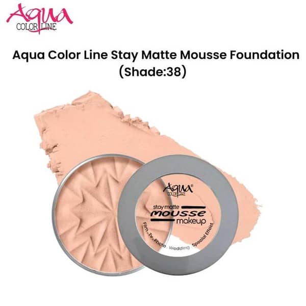 Aqua Color Line Stay Matte Mousse Foundation (Shade:38)