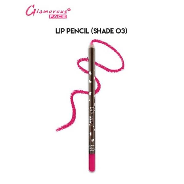 Glamorous Face Lip Pencil in Shade 03 for Precise Lip Contouring and Long-Lasting Color