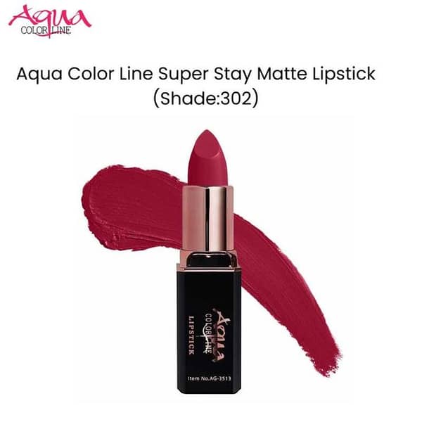 Aqua Color Line Matte Lipstick Super Stay 24-Hour in Shade 302