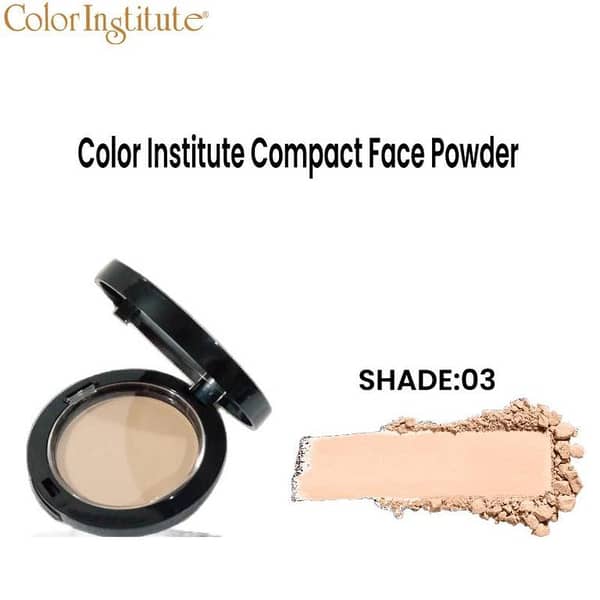 Color Institute Compact Face Powder in Shade 03 for Smooth Skin and Oil Control