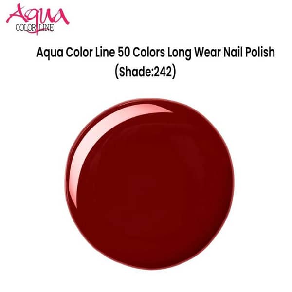 Aqua Color Line 50 Shades Long-Lasting Nail Polish (Hue: 242)