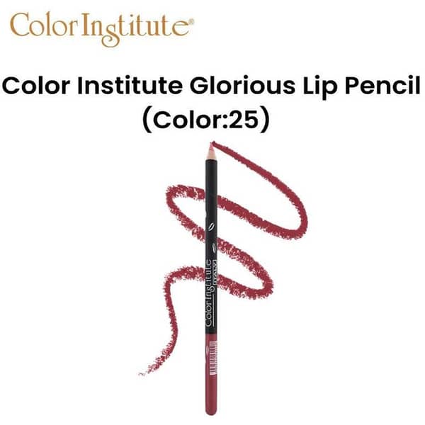 Color Institute Glorious Lip Pencil in Shade 25 for Precise Application and Long-Lasting Wear