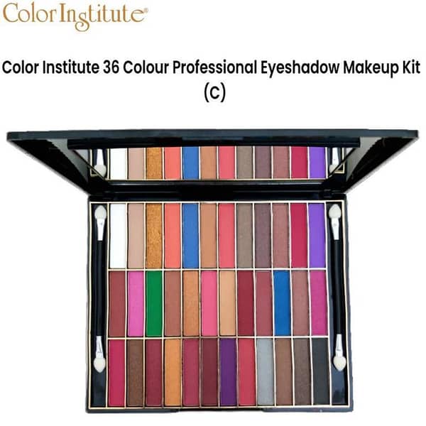Color Institute 36-Color Professional Eyeshadow Makeup Kit (C) for Versatile Looks
