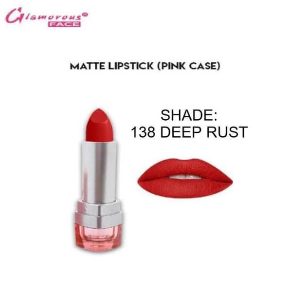 Glamorous Face Matte Lipstick Vitamin E & Aloe Vera Extracts (SHADE 138) (Deep Rust)