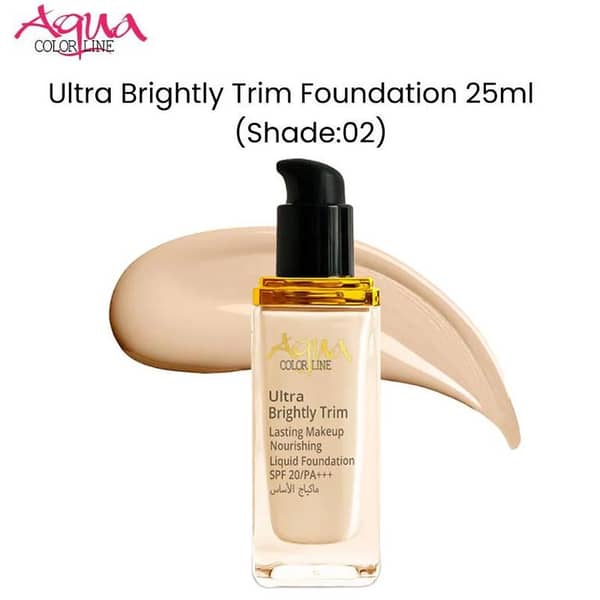 Aqua Color Line Ultra Bright Trim Foundation 25ml - Shade 02