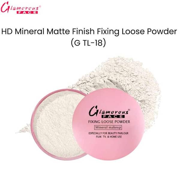 Glamorous Face HD Mineral Loose Powder for Matte Finish and Long-Lasting Makeup (Model G TL-18)