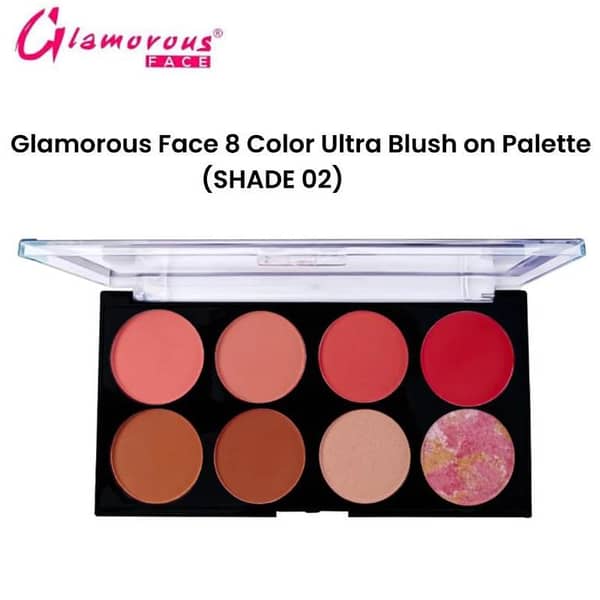 Glamorous Face 8 Color Ultra Blush on Palette (SHADE 02)